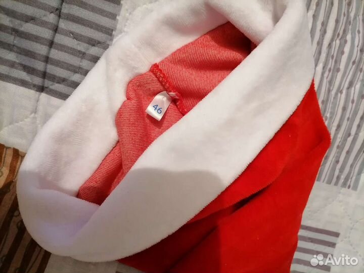 Шапка колпак новогод. для малыша, под бархат