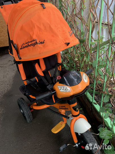 Детский велосипед трехколесный с ручкой бу