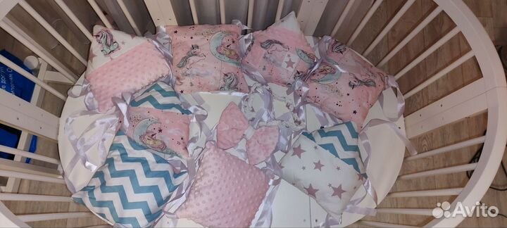 Бортики в кроватку, кокон для новорожденных