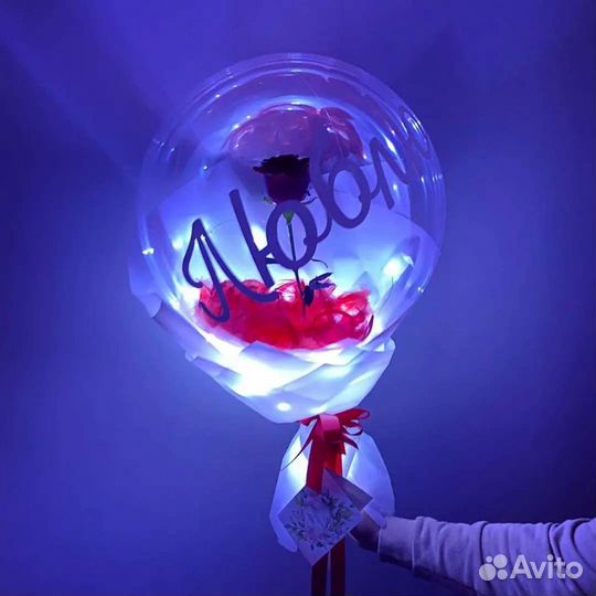 Живая роза в шаре