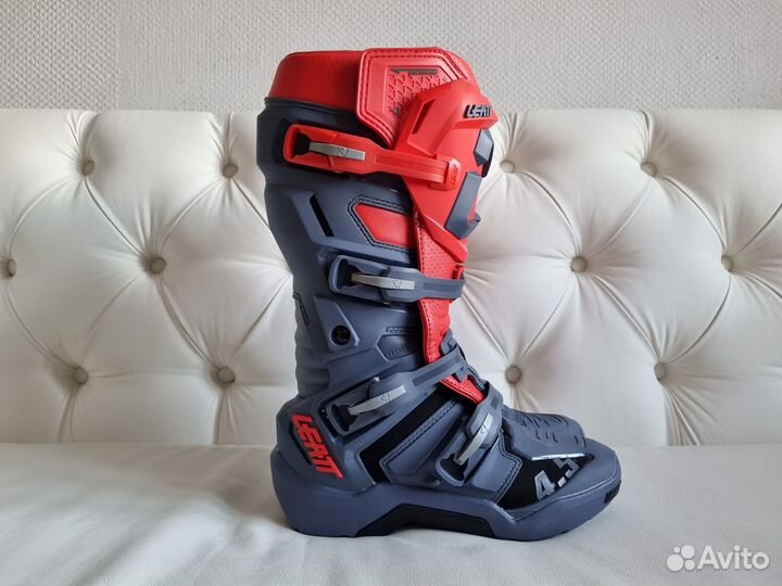 Мотоботы Leatt 4.5 Эндуро подошва Графен Красный