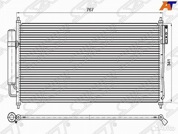 Радиатор кондиционера Ниссан Теана J31 03-08