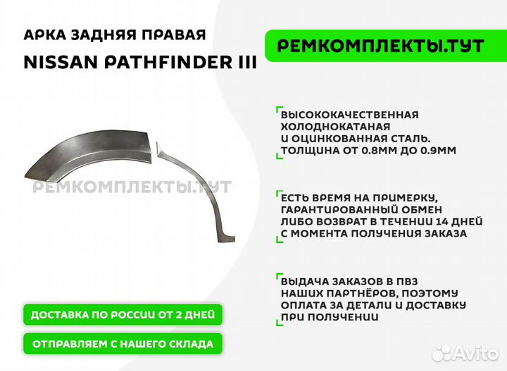 Арка задняя правая Nissan Pathfinder 3