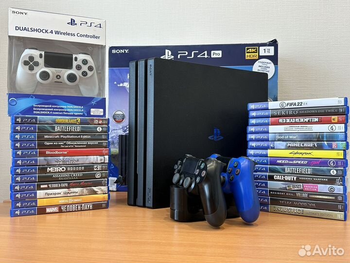 Как новая Sony PS4 PRO/Игры/Гарантия/PSplus