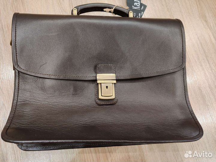 Мужской кожаный портфель новый