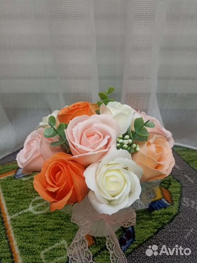 Букет из мыльных роз