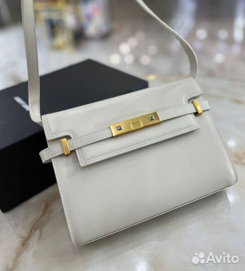 Сумка YSL manhattan mini crossbody белая