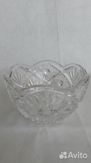 Посуда для сервировки хрустальная
