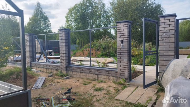 Откатные ворота под ключ с доставкой и установкой