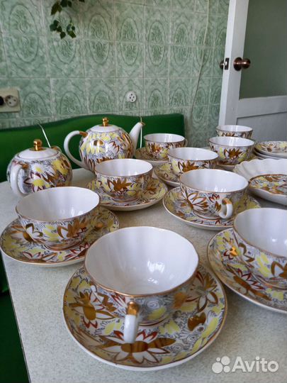 Чайный сервиз лфз золотые ромашки