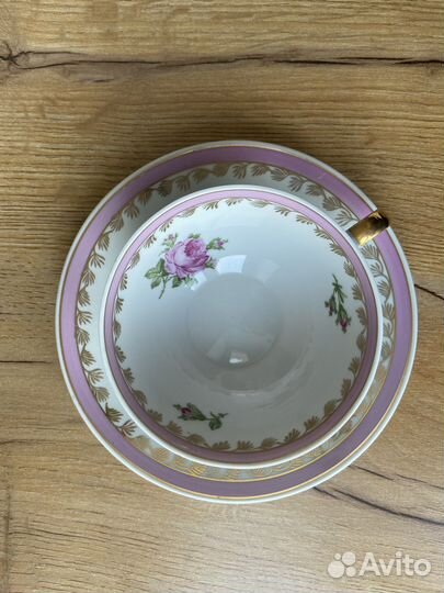 Большой фарфоровый чайный сервиз на 12 персон СССР