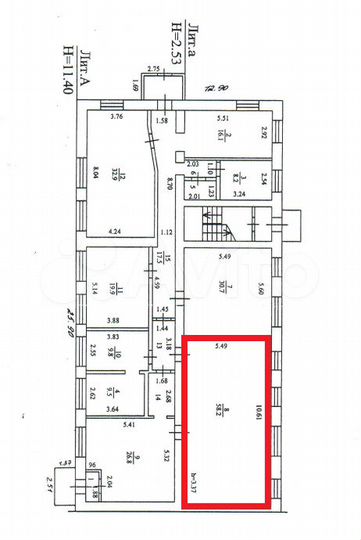 Свободного назначения, 58.2 м²
