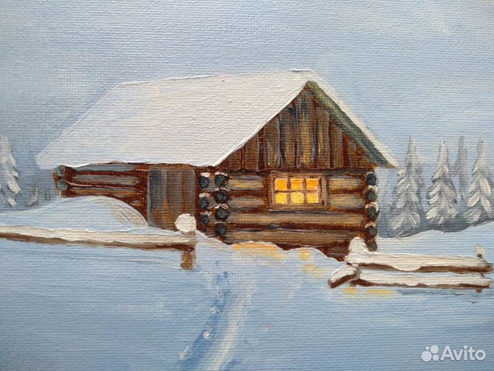 Картина маслом на холсте пейзаж 20x30