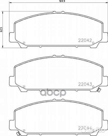 Колодки тормозные дисковые перед infiniti Q