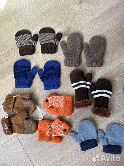 Варежки пакетом на мальчика до года