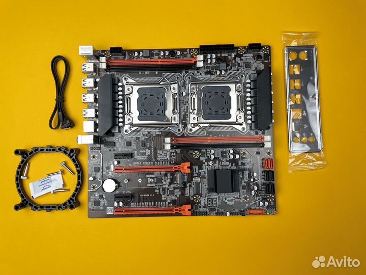 Комплект X79 Atermiter dual + 2шт E5 2680V2 + 32GB