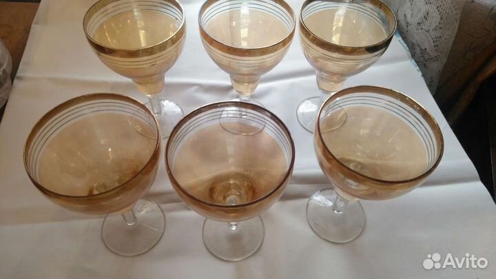 Рюмки фужеры цветное стекло