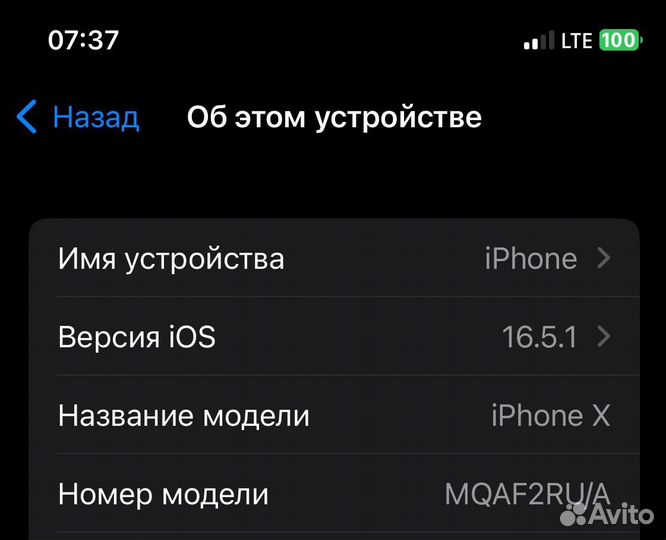 iPhone X, 256 ГБ