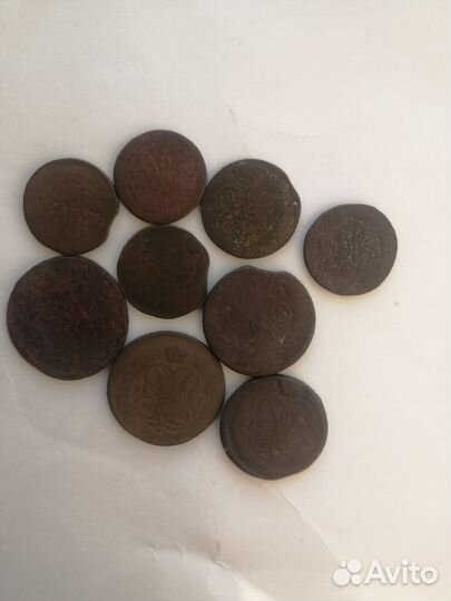 1 и 2 копейки Елизаветы 2. Медь