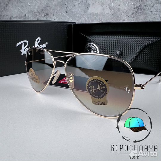Очки Ray Ban aviator Стекло