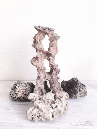 Аквариумный декор стелла камни природного происхож