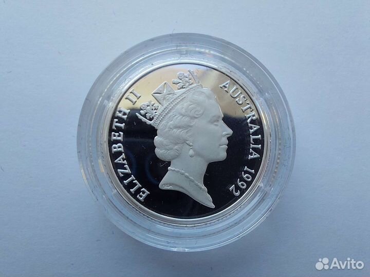 Австралия 1 доллар 1992 Олимпиада Барселона серебр
