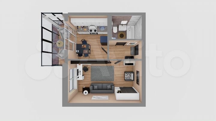 1-к. квартира, 42,4 м², 7/8 эт.