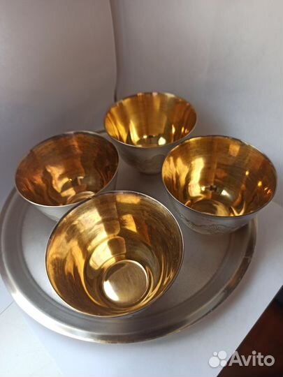 Мельхиоровые стопки коньячные СССР