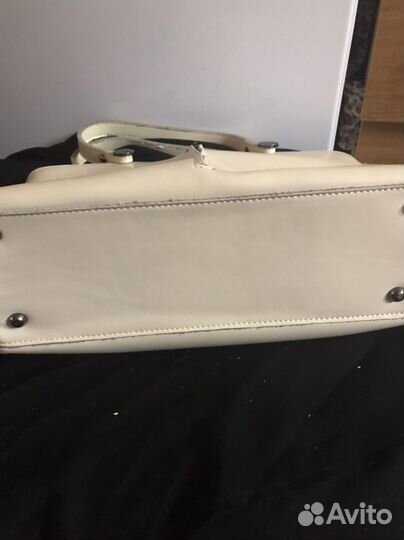 Сумка натуральная кожа белая