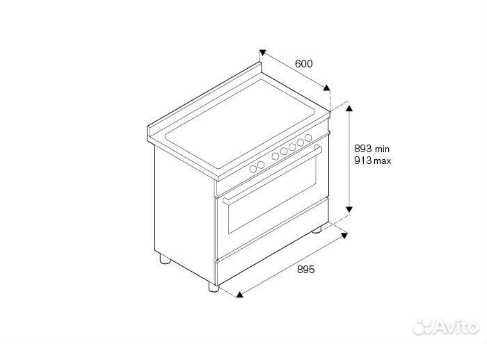 Варочный центр bertazzoni HER96L1enet