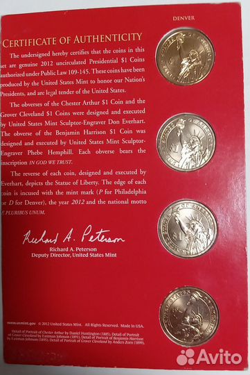 1 доллар США