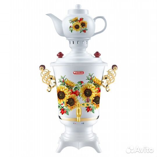 Эл. самовар Kelli с заварочным чайником, бkl-1477