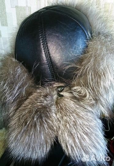 Шапка-ушанка чернобурка