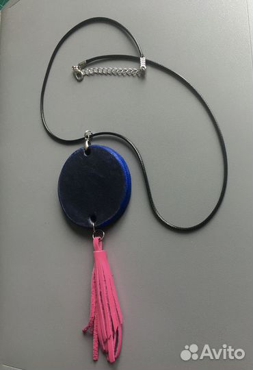 Авторское украшение из кожи ручной работы