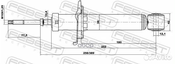 Амортизатор задний nissan almera N16 02658717R