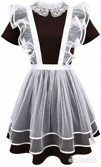 Белый школьный фартук