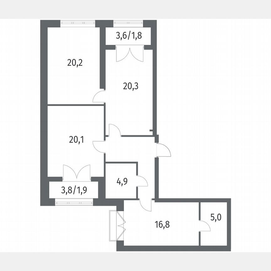 3-к. квартира, 100,1 м², 11/11 эт.