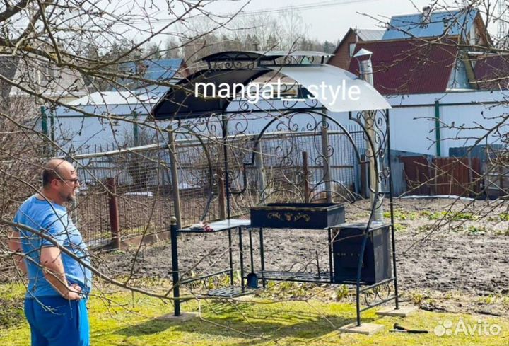 Мангал с крышей