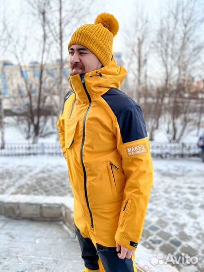 Комбинезон мужской горнолыжный оранжевый