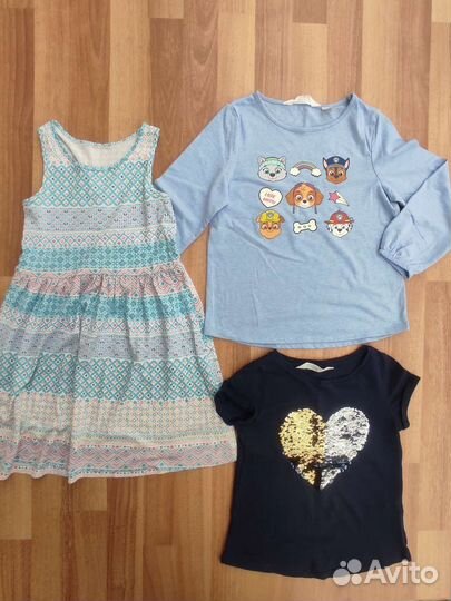 Вещи пакетом на девочку, H&M 4-6 лет, рост 110/116