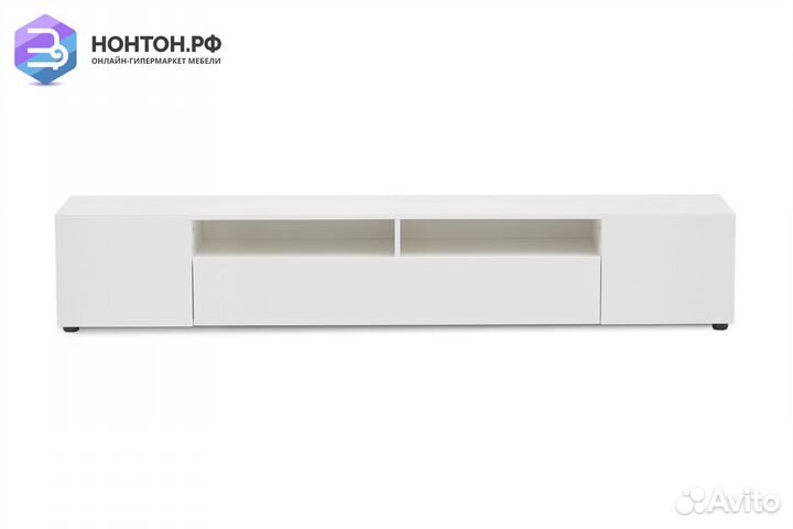 Тумба для тв Грейс белая текстурная