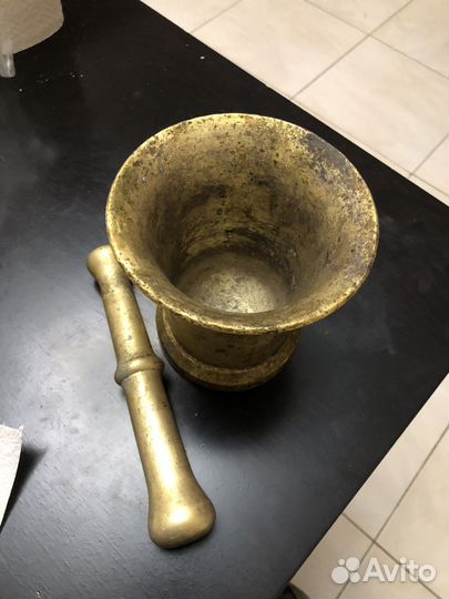 Ступка латунная антикварная
