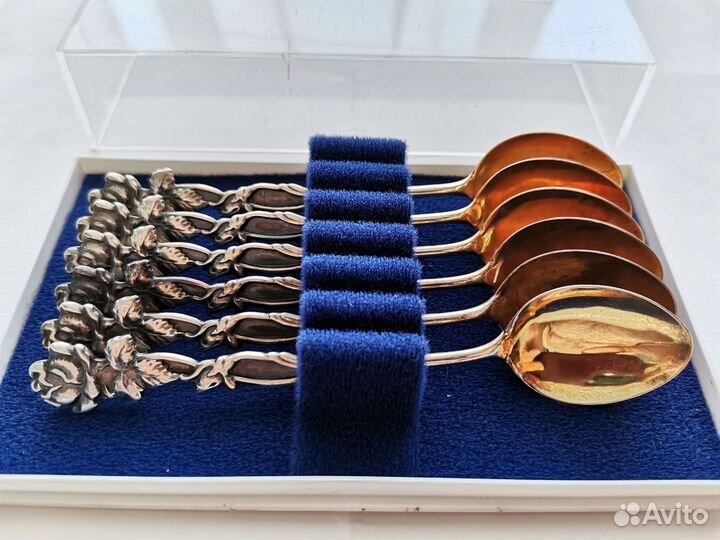 Кофейные ложки 6 шт. Финляндия. Мельхиор серебрен