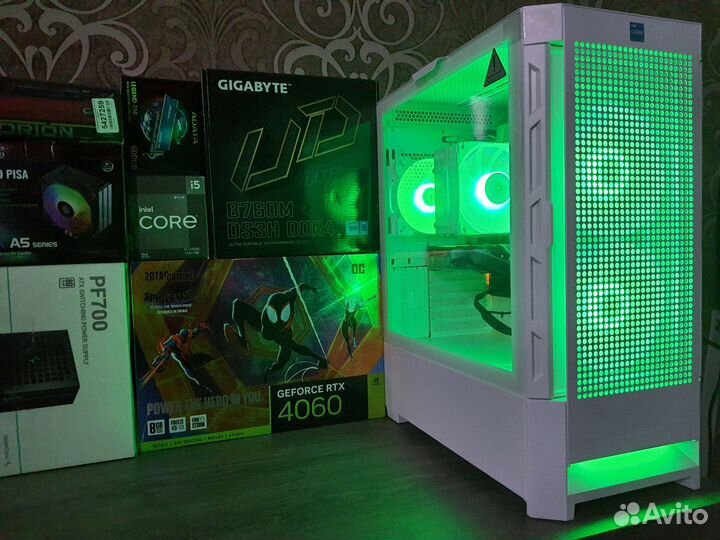 Игровой Пк Cougar Air Face+RTX4060Ti+Core i5-12500