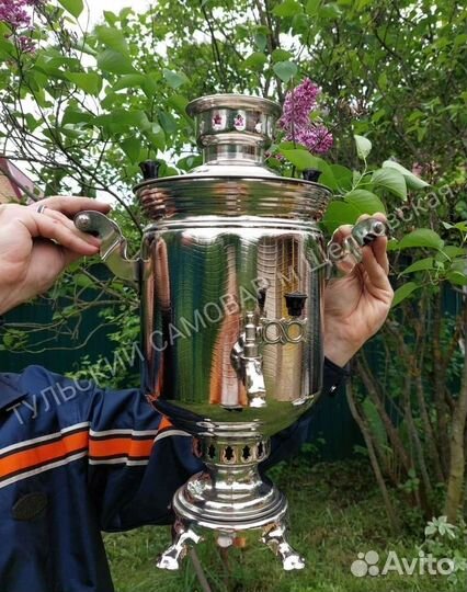 Новый тульский самовар на дровах