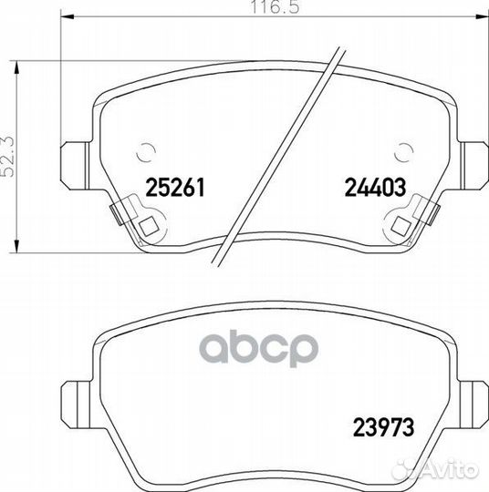 Колодки тормозные дисковые перед NP2017 NP2