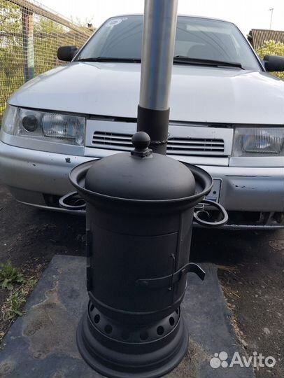 Печь для казана с трубой