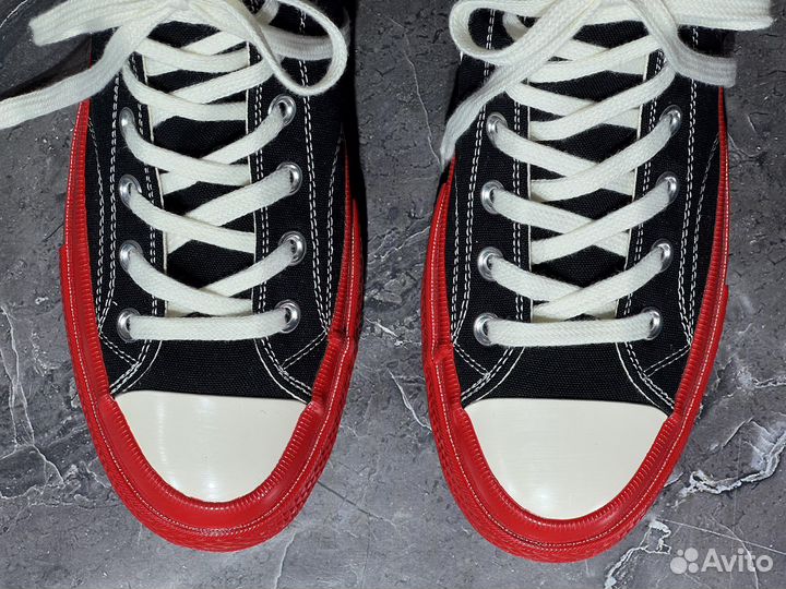 Кеды Converse x CDG Chuck Taylor Hi Red Sole