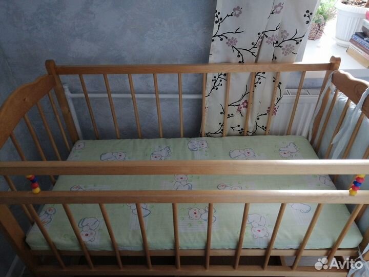 Детская кроватка-качалка плюс подарок идеал. сост
