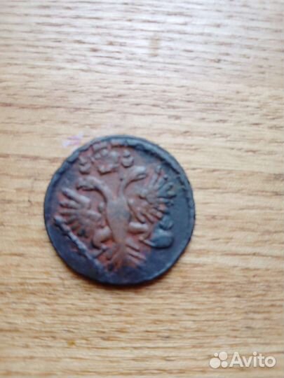 Денга 1731 года перечекан